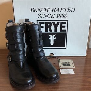 Frye Valerie Shearling Boots Moto Size 10